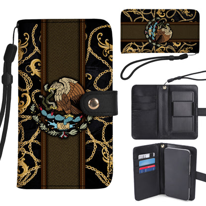 L'Aigle royal - Portefeuille en cuir personnalisé pour téléphone - ME007_PW