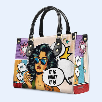 C'est ce que c'est - Sac à main en cuir personnalisé - ITIS04