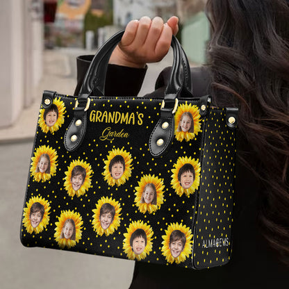 Petits Tournesols - Sac à main en cuir personnalisé - FM038_HB
