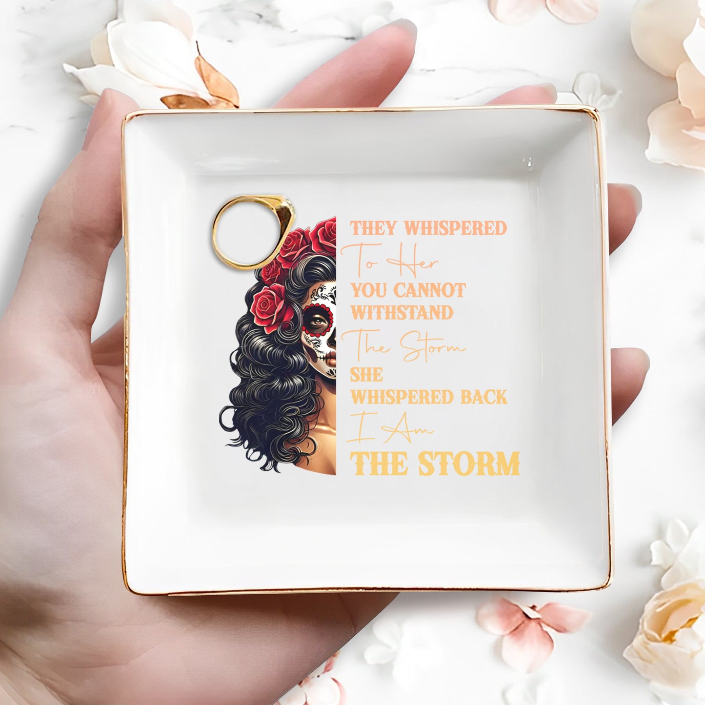 Soy La Tormenta. Yo Soy La Tormenta - Plato de Joyería Personalizado - ME012_SCRD