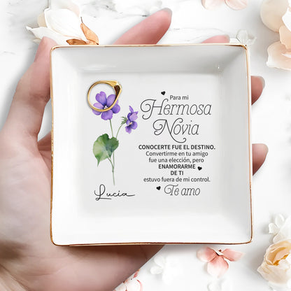 Pour ma belle mariée - Plat à bijoux personnalisé - CP019_SCRD