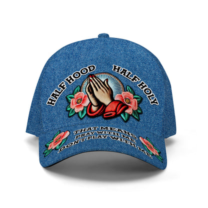 Casquette de baseball personnalisée, demi-capuche, demi-sainte - DG012_BAC