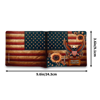 One Nation Under God - Men's Leather Wallet - IND01