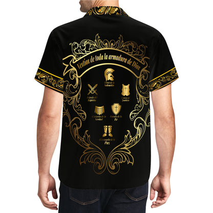 Vestíos De Toda Armadura De Dios - Chemise hawaïenne unisexe personnalisée personnalisée - HW_MX04