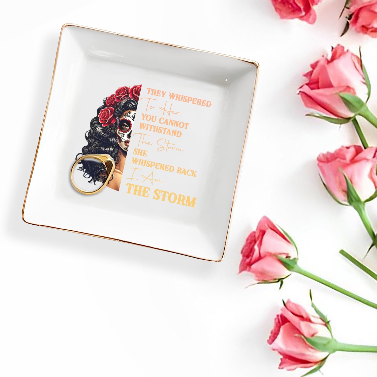Soy La Tormenta. Yo Soy La Tormenta - Plato de Joyería Personalizado - ME012_SCRD