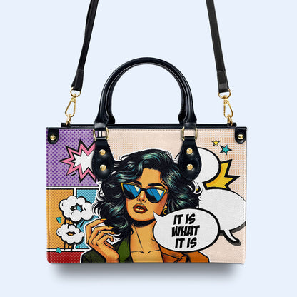C'est ce que c'est - Sac à main en cuir personnalisé - ITIS04