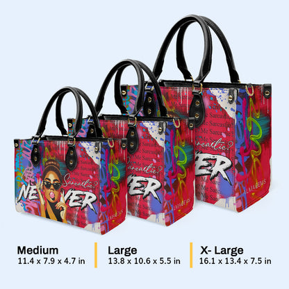 Moi, sarcastique ? Jamais ! - Sac à main en cuir personnalisé - DG084_HB