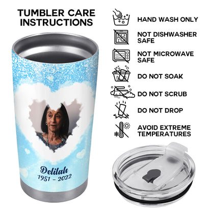 Tu as quitté mon monde, mais jamais mon cœur ! Gobelet personnalisé en acier inoxydable 20 oz 30 oz - TB_FM07