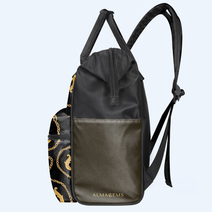 The Golden Eagle - Personalized Custom Duckbilled Travel Backpack - ME007_DKB