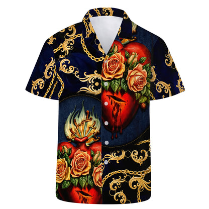 The Sacred Heart - Personalized Custom Unisex Hawaiian Shirt - HW_MX50