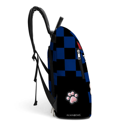 Personalized Leather Backpack - Custom Pet Names - "I Was Normal" Design - BP_CAT10