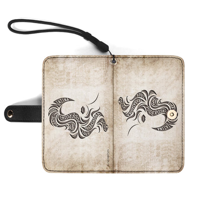 Cartera de cuero personalizada para teléfono de chica latina - HG36PW