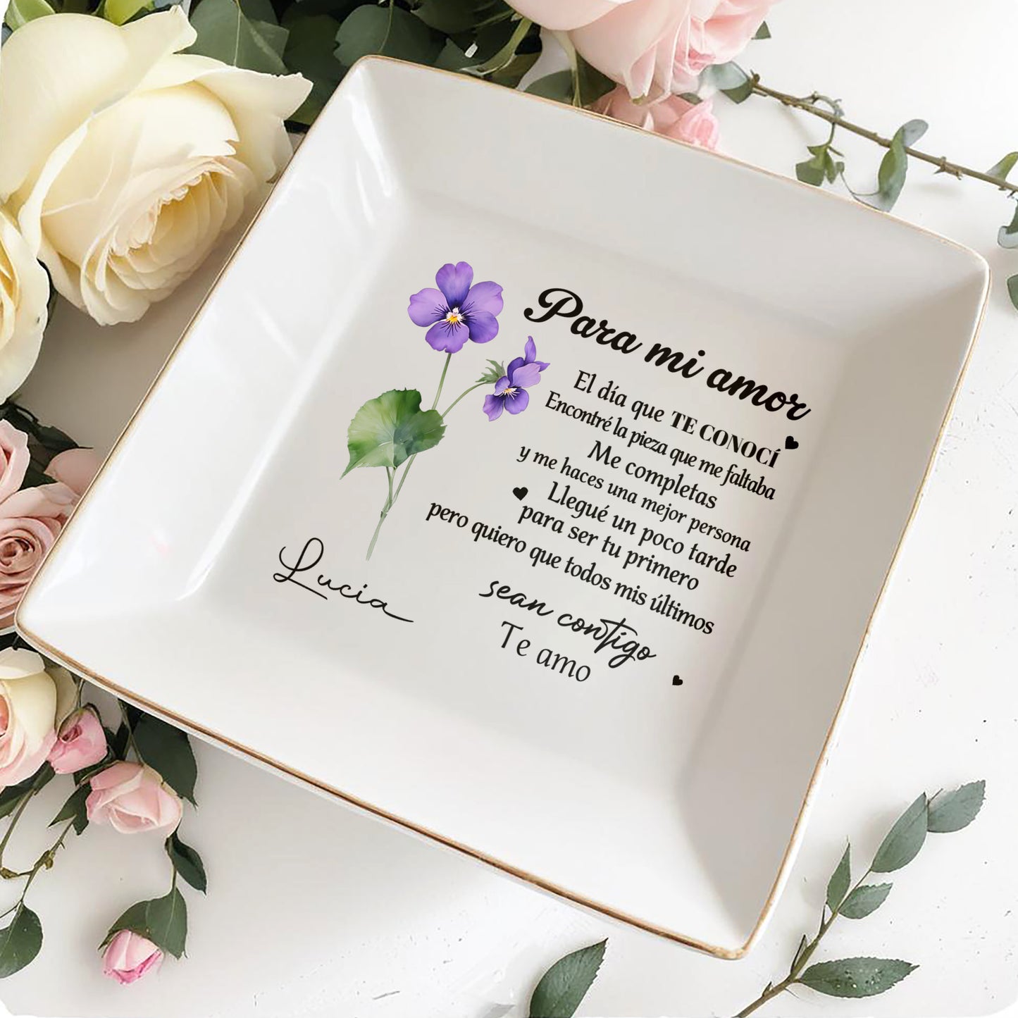 PARA MI AMOR - Personalized Custom Jewelry Dish - CP013_SCRD