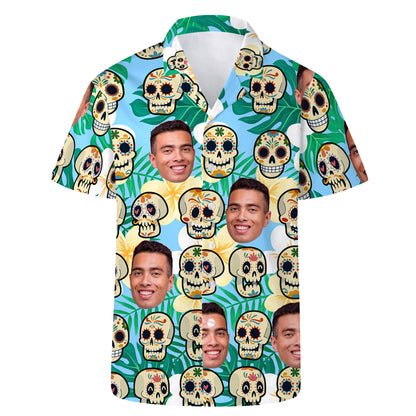 Chemise hawaïenne personnalisée Un Poco Loco avec votre photo - Chemise hawaïenne unisexe personnalisée - ME008_HW