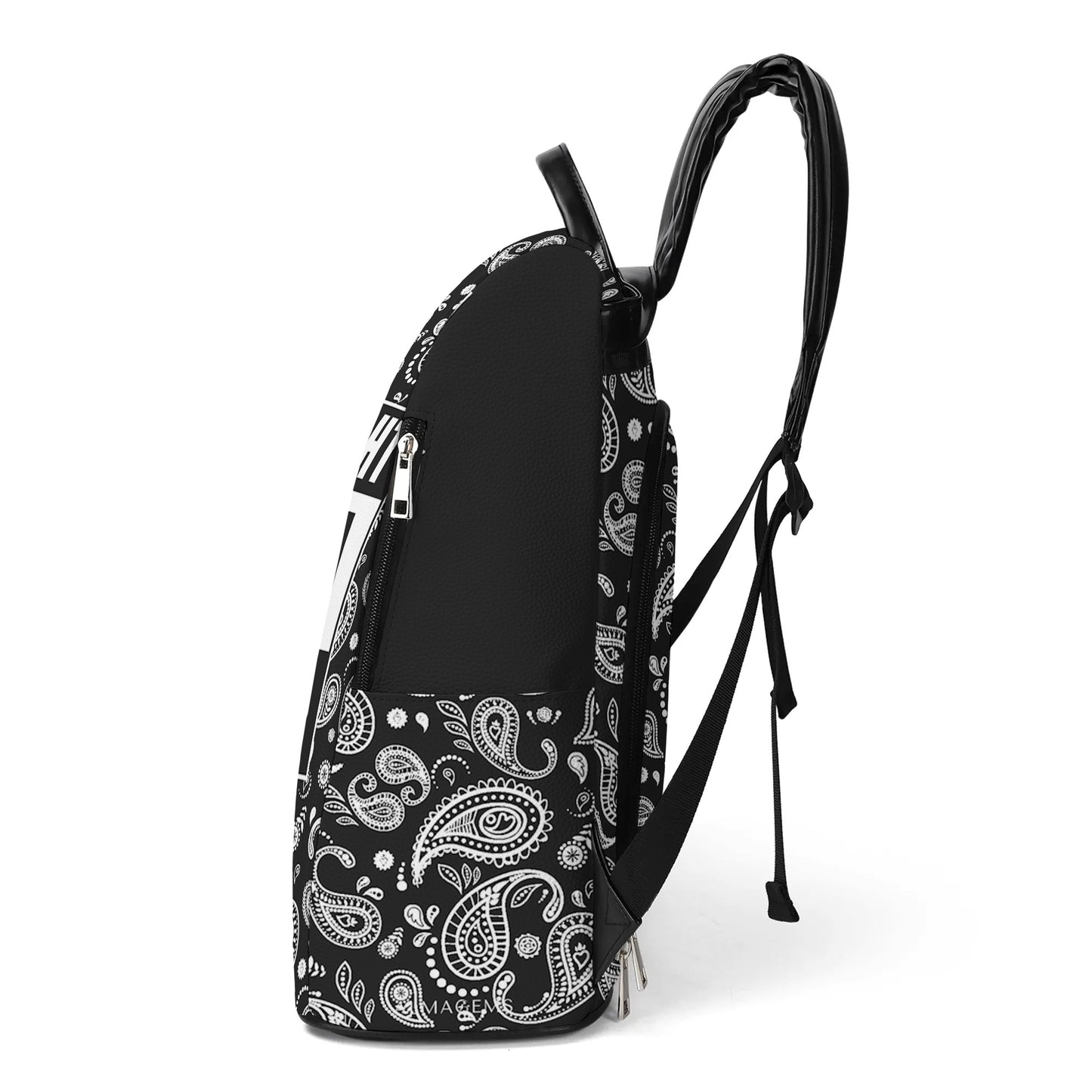 STRAIGHT OUTTA - Personalized Custom Leather BackPack - BP_M01