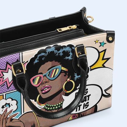 Es lo que es - Bolso de mano de piel personalizado - ITIS02