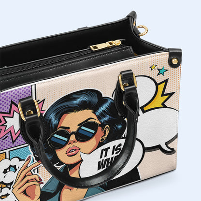 Es lo que es - Bolso de mano de piel personalizado - ITIS05