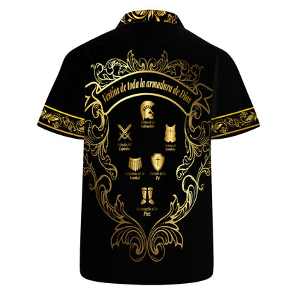 Vestíos De Toda Armadura De Dios - Chemise hawaïenne unisexe personnalisée personnalisée - HW_MX04