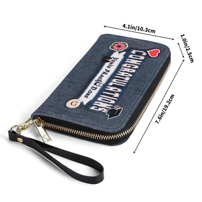 FÉLICITATIONS. Tu es Ph.uckin D.one - Portefeuille en cuir pour femme - WW05