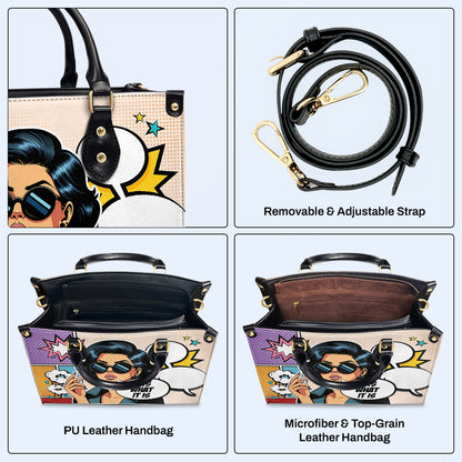 Es lo que es - Bolso de mano de piel personalizado - ITIS05