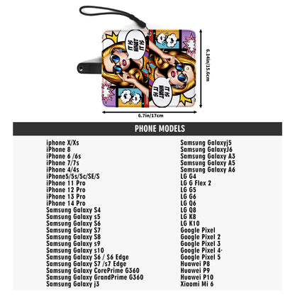 Es lo que es: billetera de cuero personalizada para teléfono - DB21PW