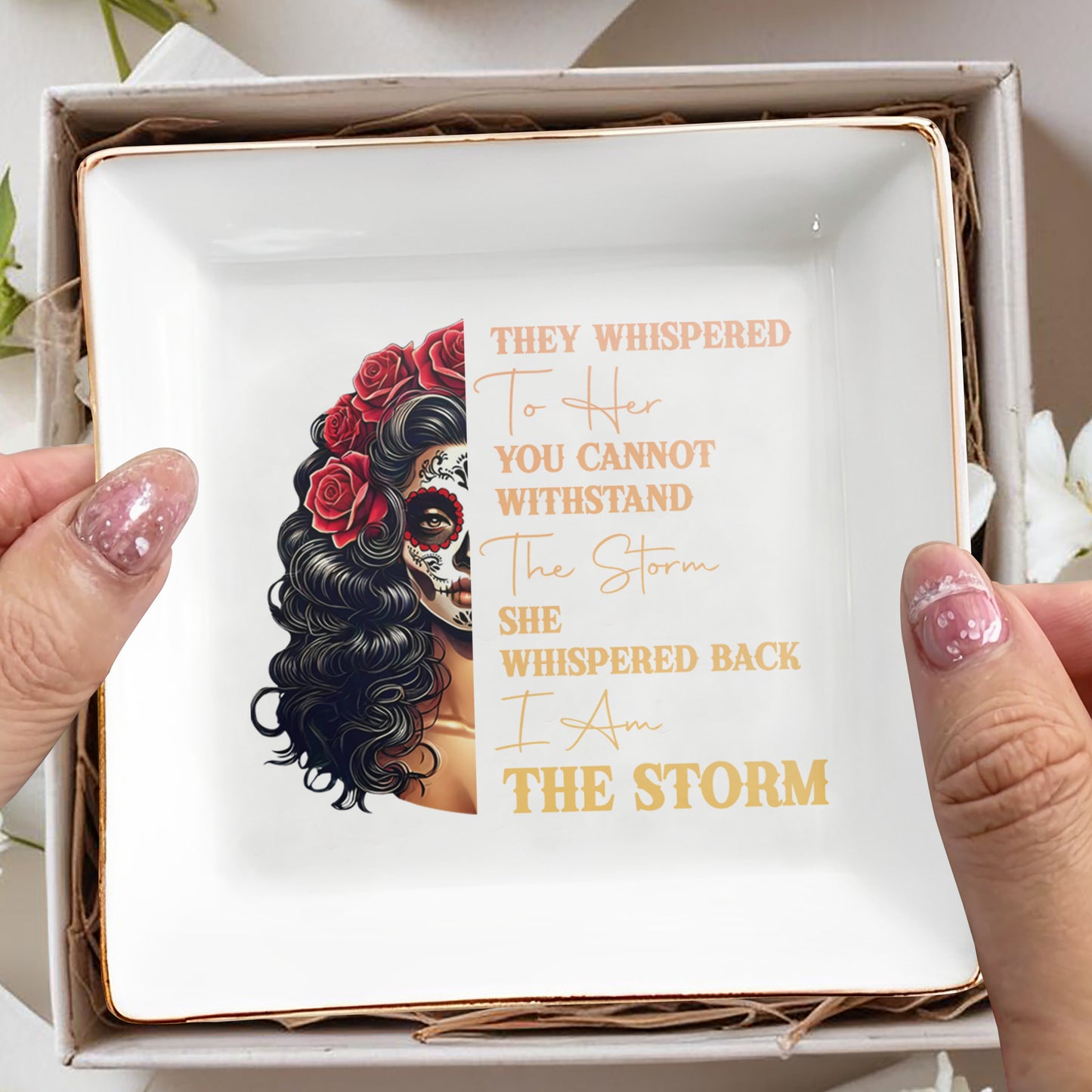 Soy La Tormenta. Yo Soy La Tormenta - Plato de Joyería Personalizado - ME012_SCRD