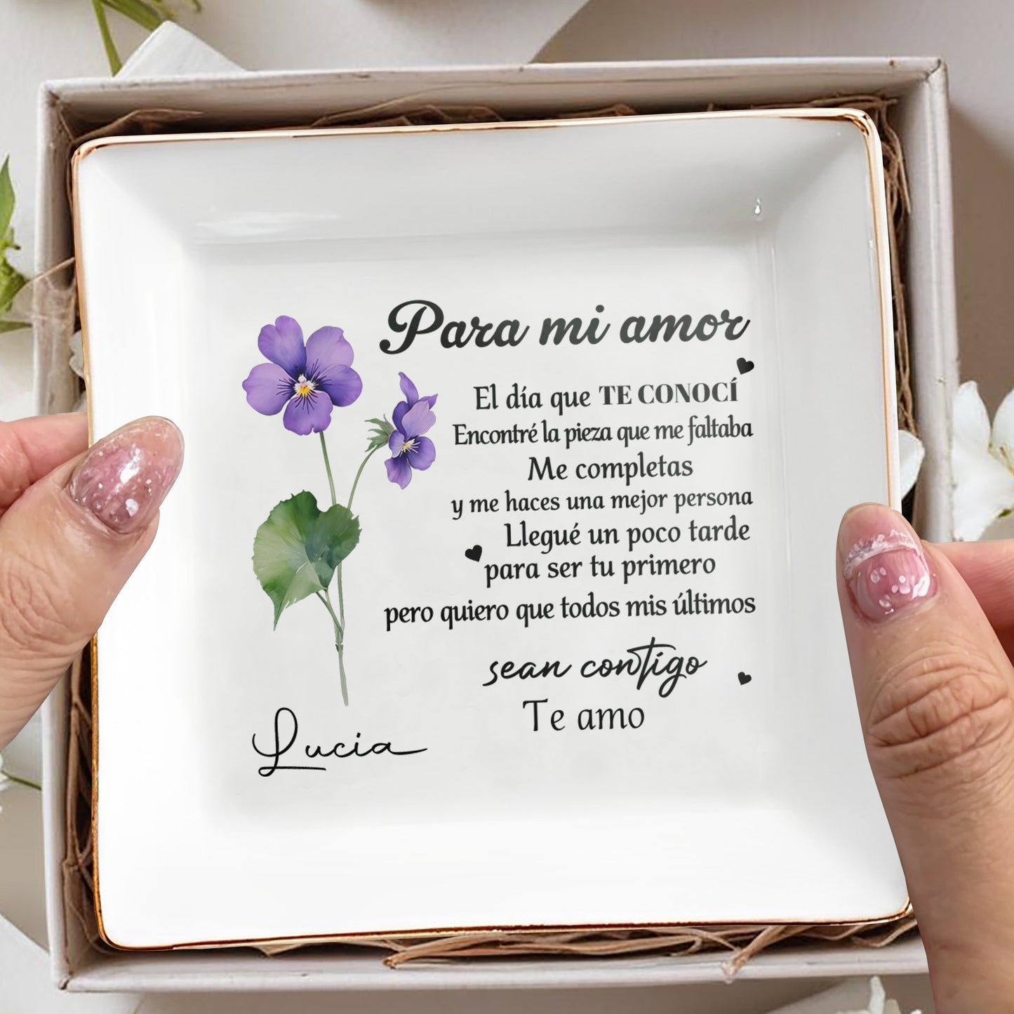 PARA MI AMOR - Personalized Custom Jewelry Dish - CP013_SCRD