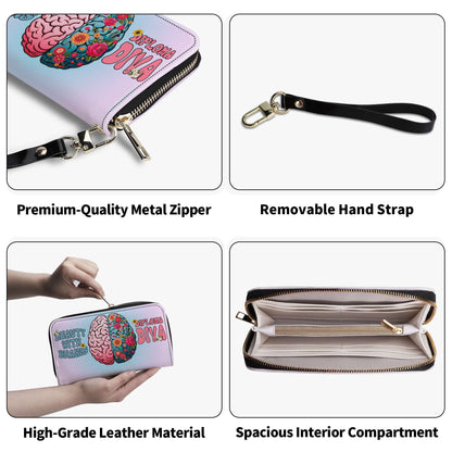 Belleza con cerebros. Diploma DIVA - Cartera de piel para mujer - WW08