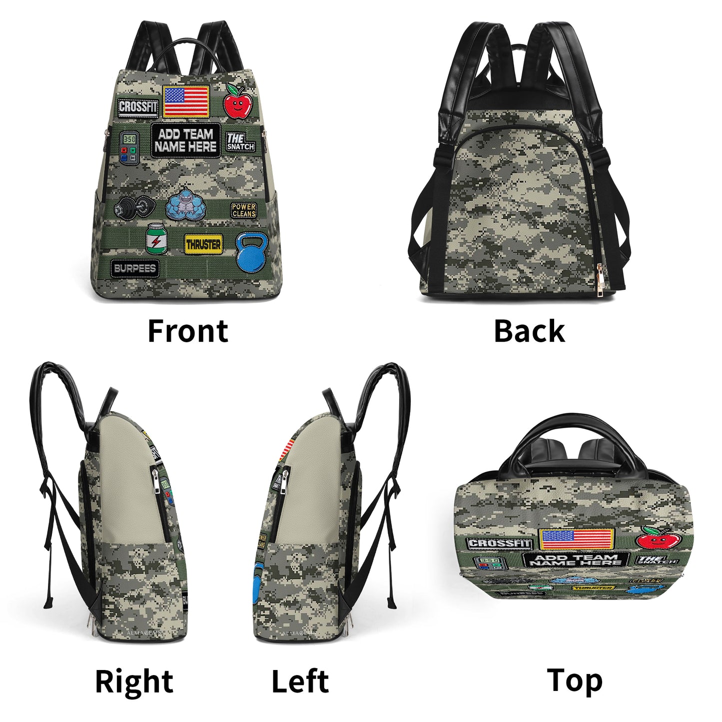 CROSSFIT - Personalized Custom Leather BackPack - BP_FN27