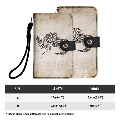 Cartera de cuero personalizada para teléfono de chica latina - HG36PW