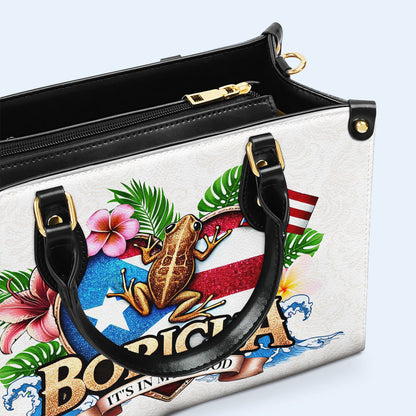 BORICUA. J'AI DANS LE SANG - Sac à main en cuir personnalisé - LA023_HB