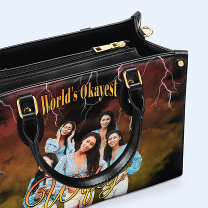 Le plus beau du monde... - Sac à main en cuir personnalisé - FM017_HB
