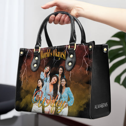 Le plus beau du monde... - Sac à main en cuir personnalisé - FM017_HB