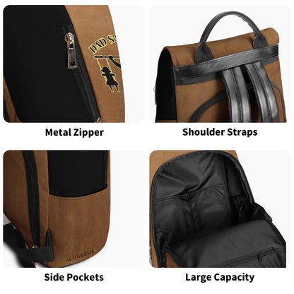 DAD STRENGTH - Personalized Custom Leather BackPack - BP_FN12