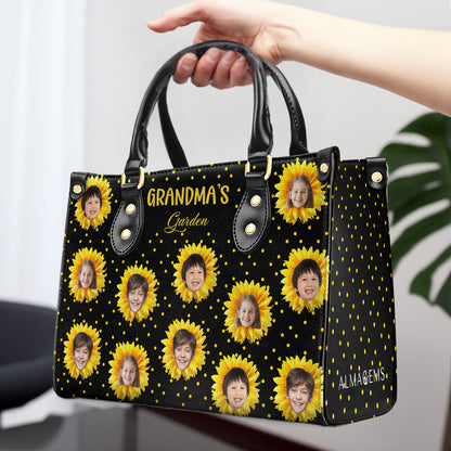 Petits Tournesols - Sac à main en cuir personnalisé - FM038_HB