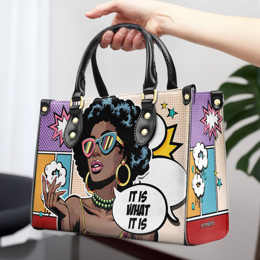 Es lo que es - Bolso de mano de piel personalizado - ITIS02