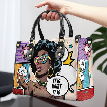 Es lo que es - Bolso de mano de piel personalizado - ITIS02
