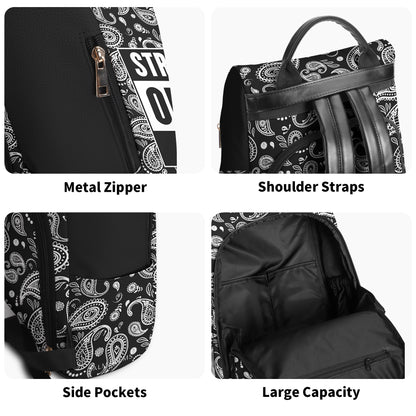 STRAIGHT OUTTA - Personalized Custom Leather BackPack - BP_M01