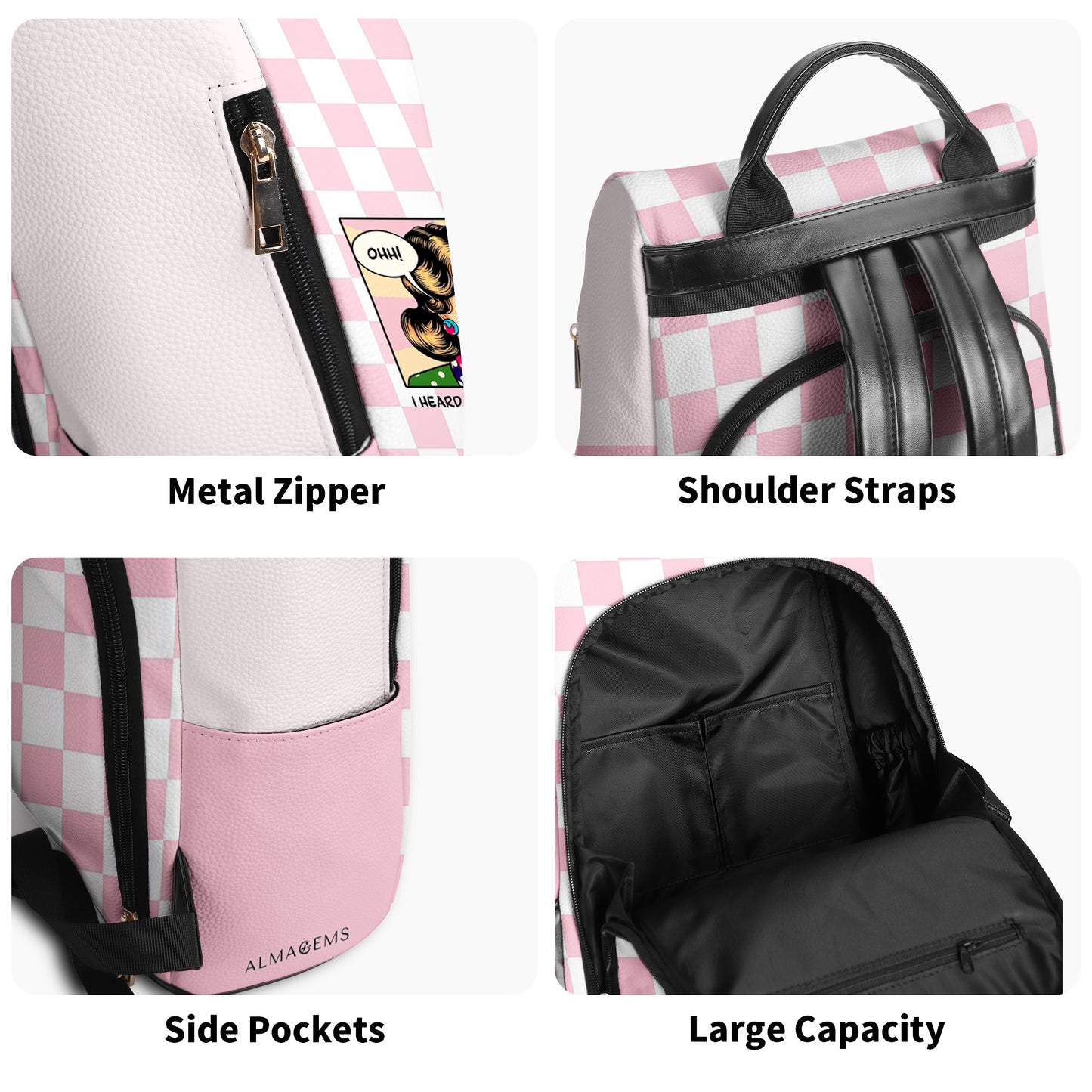 J'ai entendu dire qu'elle soulevait plus de poids que son mari - Sac à dos en cuir personnalisé - BP_FN03