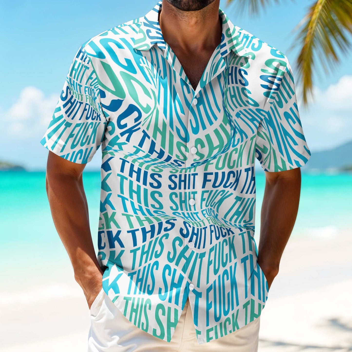 Embrace The Bold Spirit With Unique Text Patterns - Personalized Hawaiian Shirt - AAA003_HWII