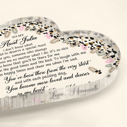 To My Aunt, Special Bond Decor With Leaves And Flowers