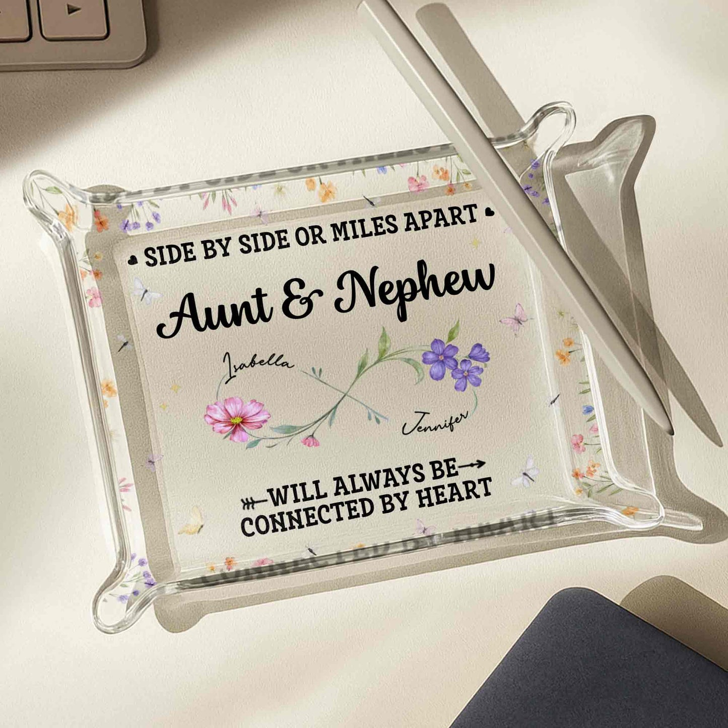 Aunt & Niece Always Connected By Heart With Flowers