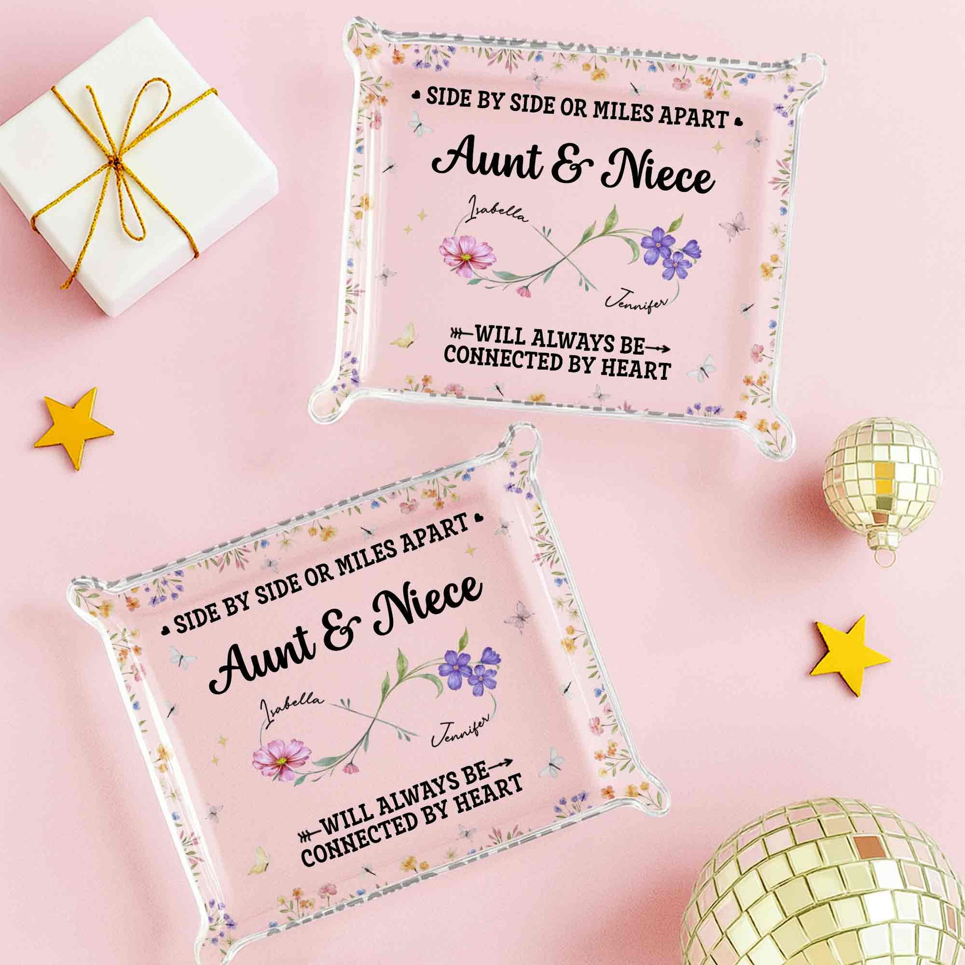 Aunt & Niece Always Connected By Heart With Flowers