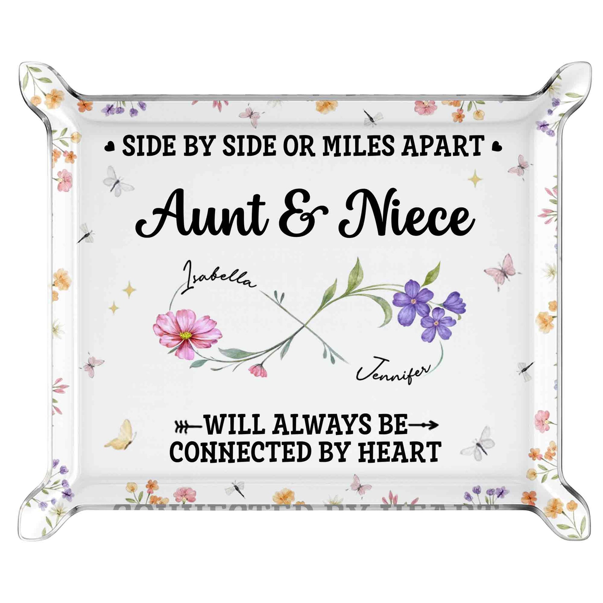 Aunt & Niece Always Connected By Heart With Flowers