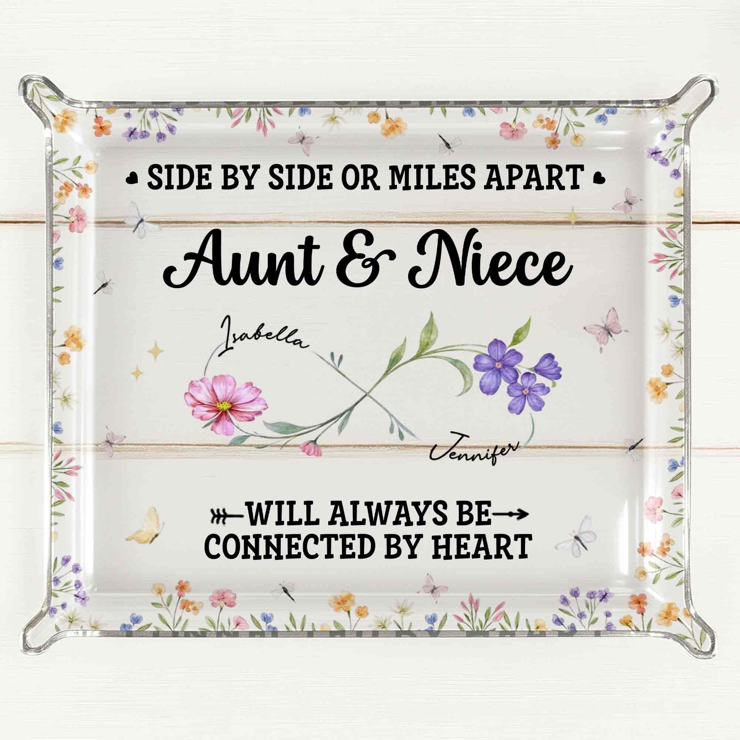 Aunt & Niece Always Connected By Heart With Flowers