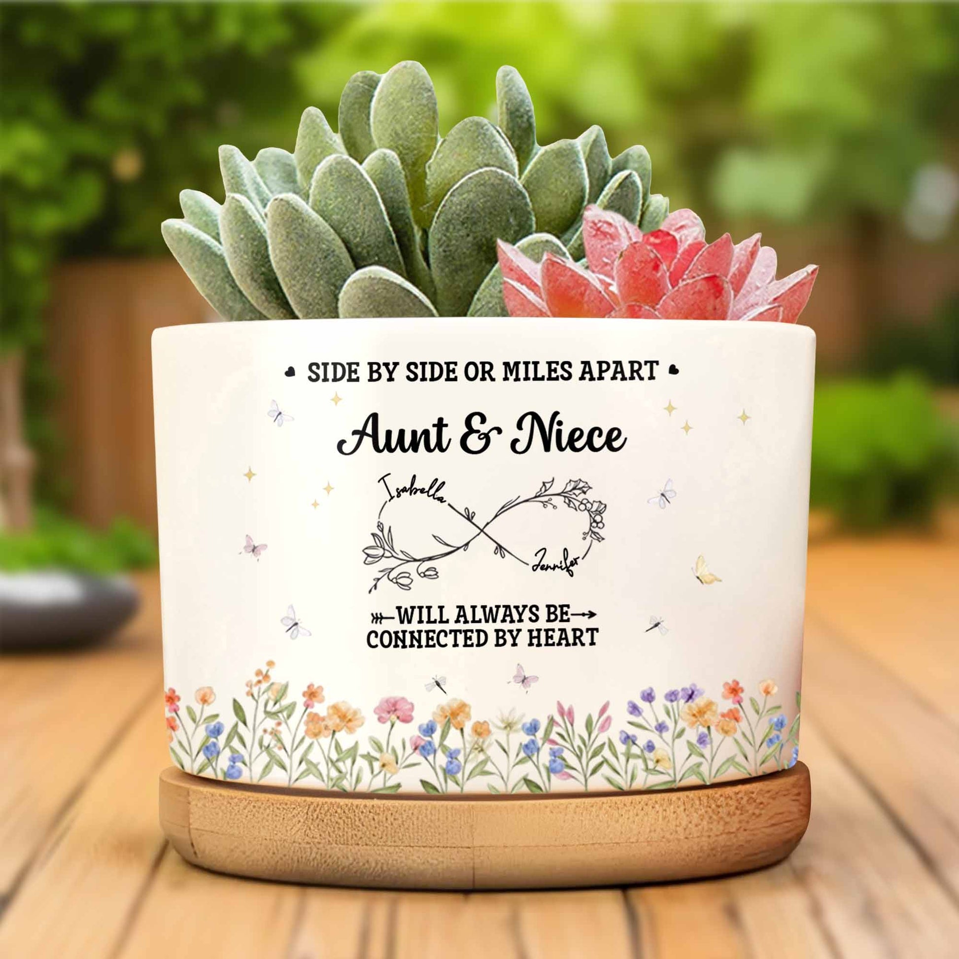 Side By Side Or Miles Apart, Aunt And Niece Connected By Heart