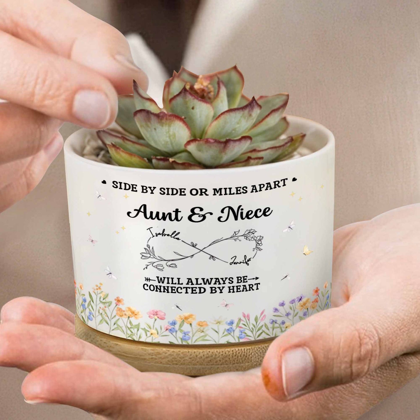 Side By Side Or Miles Apart, Aunt And Niece Connected By Heart