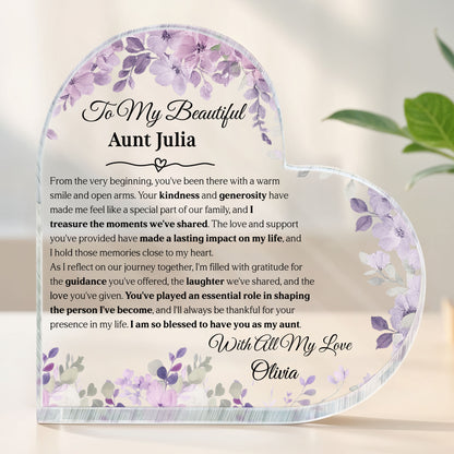 To My Beautiful Aunt, Celebrating Lasting Moments