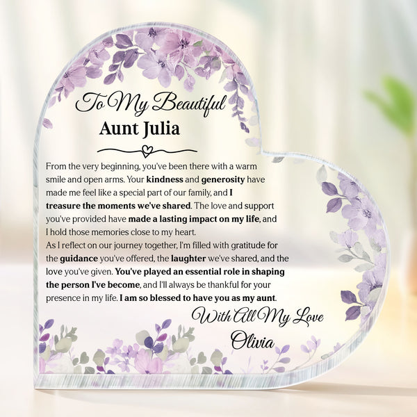 To My Beautiful Aunt, Celebrating Lasting Moments