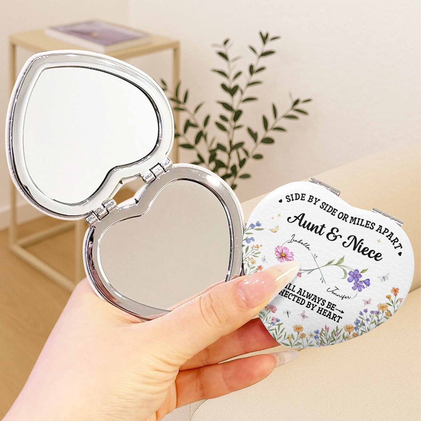 Side By Side Or Miles Apart, Heartfelt Gift For Aunt & Niece